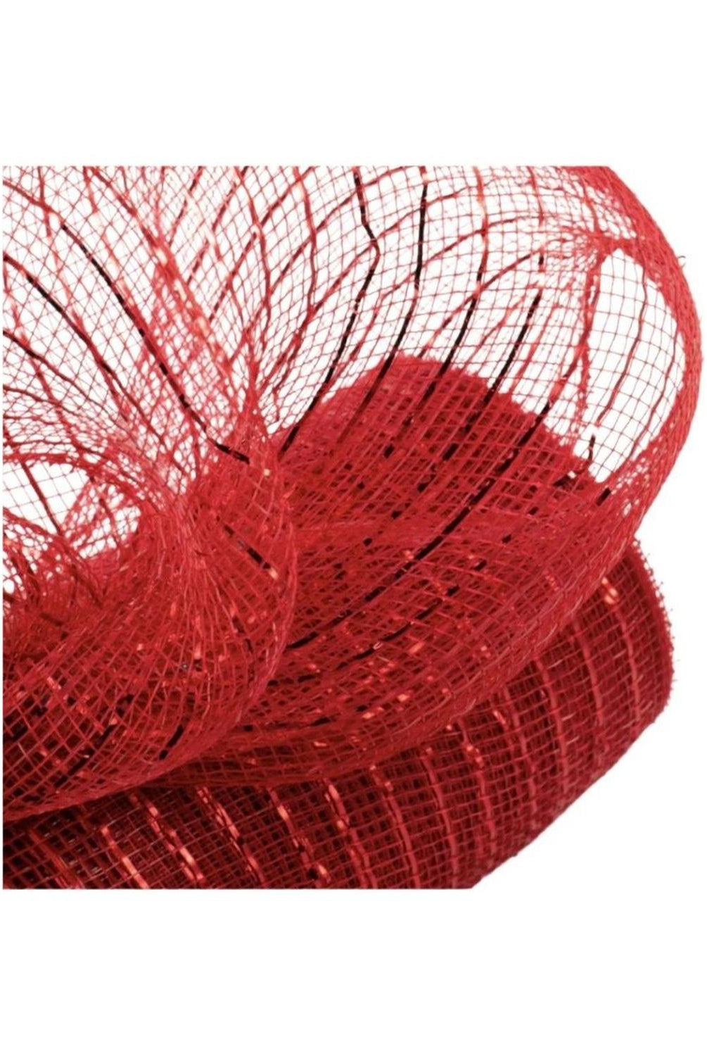 10" Poly Deco Mesh: Metallic Red