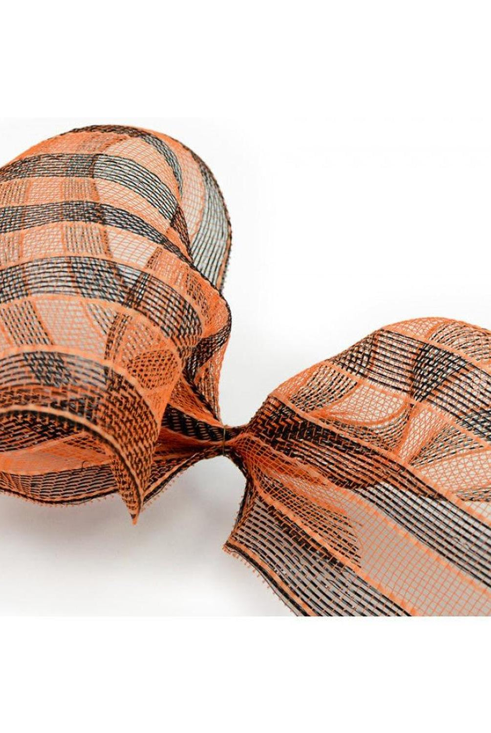 10" Poly Deco Mesh Ribbon: Orange and Black Stripes