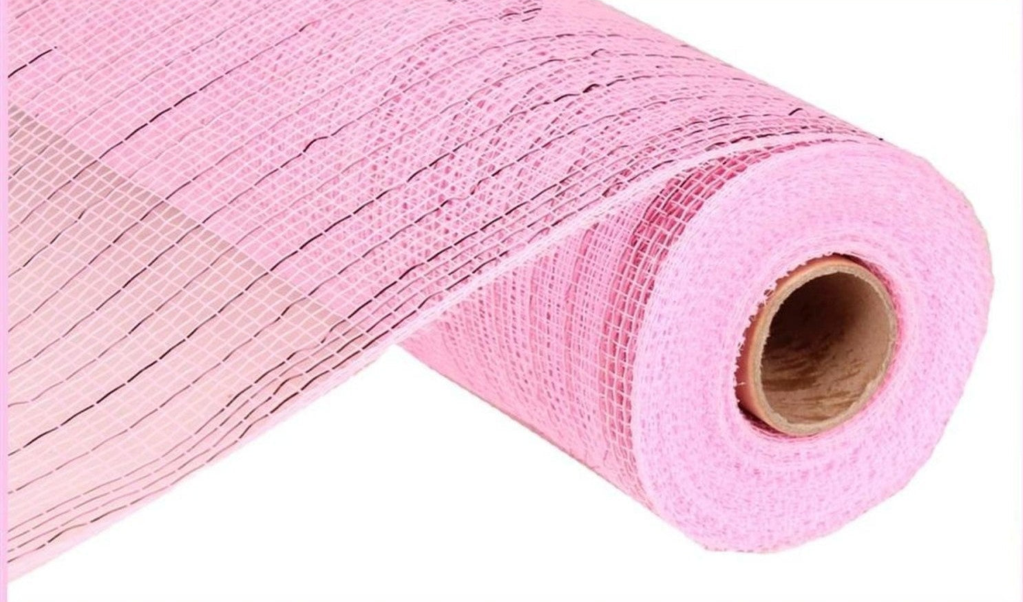Shop For 10" Poly Deco Mesh Ribbon: Pink Metallic (10 Yards)