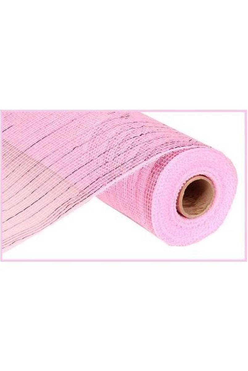 Shop For 10" Poly Deco Mesh Ribbon: Pink Metallic (10 Yards) at Michelle's aDOORable Creations