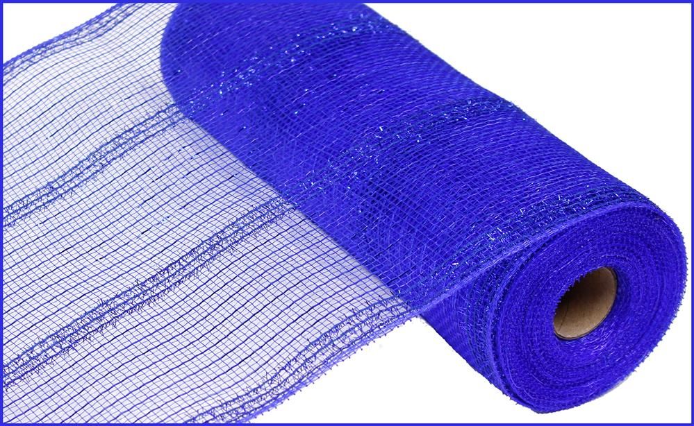 Shop For 10" Poly Deco Mesh: Royal Blue Tinsel Foil