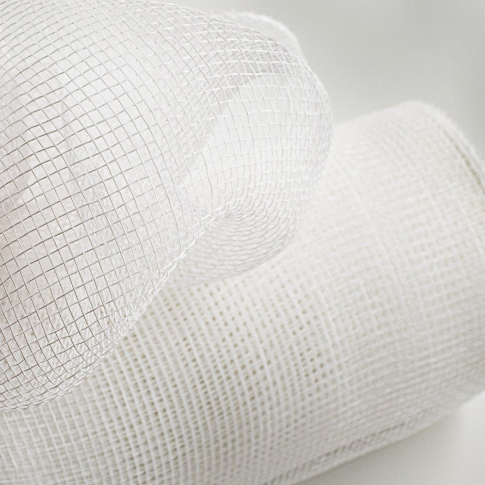 Shop For 10" Poly Deco Mesh Ribbon: White at Michelle's aDOORable Creations