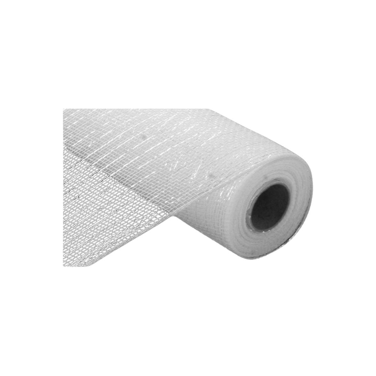 Shop For 10" Poly Deco Mesh: White w/White (10 Yards)