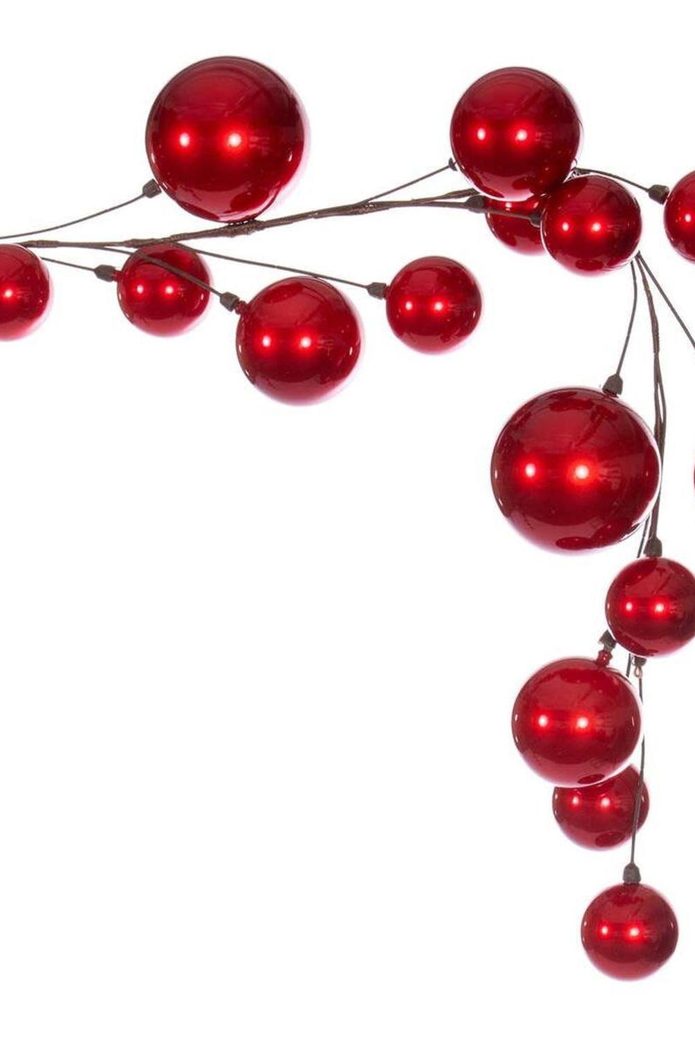 10' Red Ball Ornament Garland