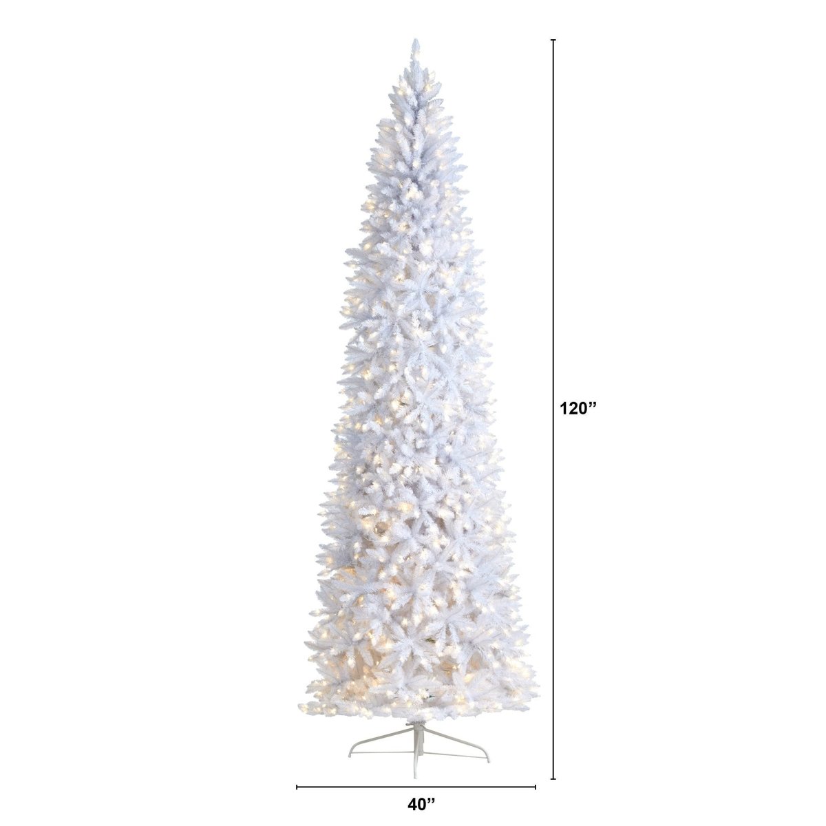 Shop For 10’ Slim White Artificial Christmas Tree