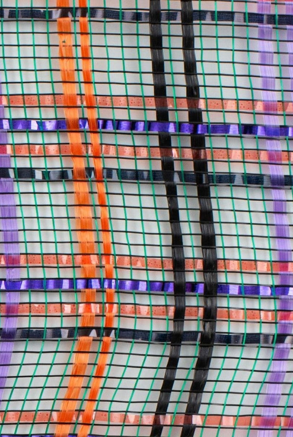Shop For 10" Vertical Foil Plaid Mesh Ribbon: Black, Orange, Purple, Emerald