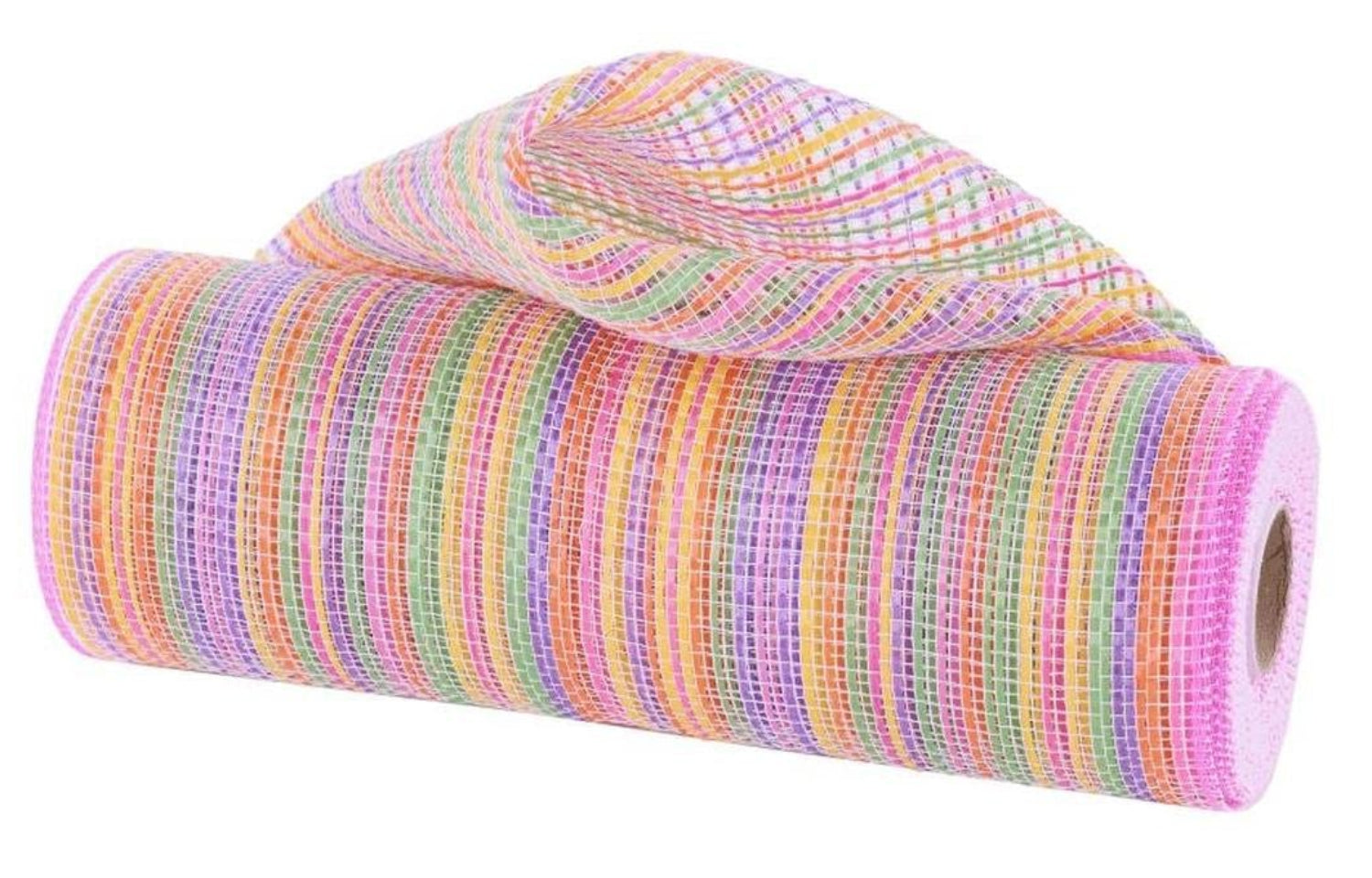 10" Vertical Multicolor Stripe Mesh: Pink/Yellow/Purple