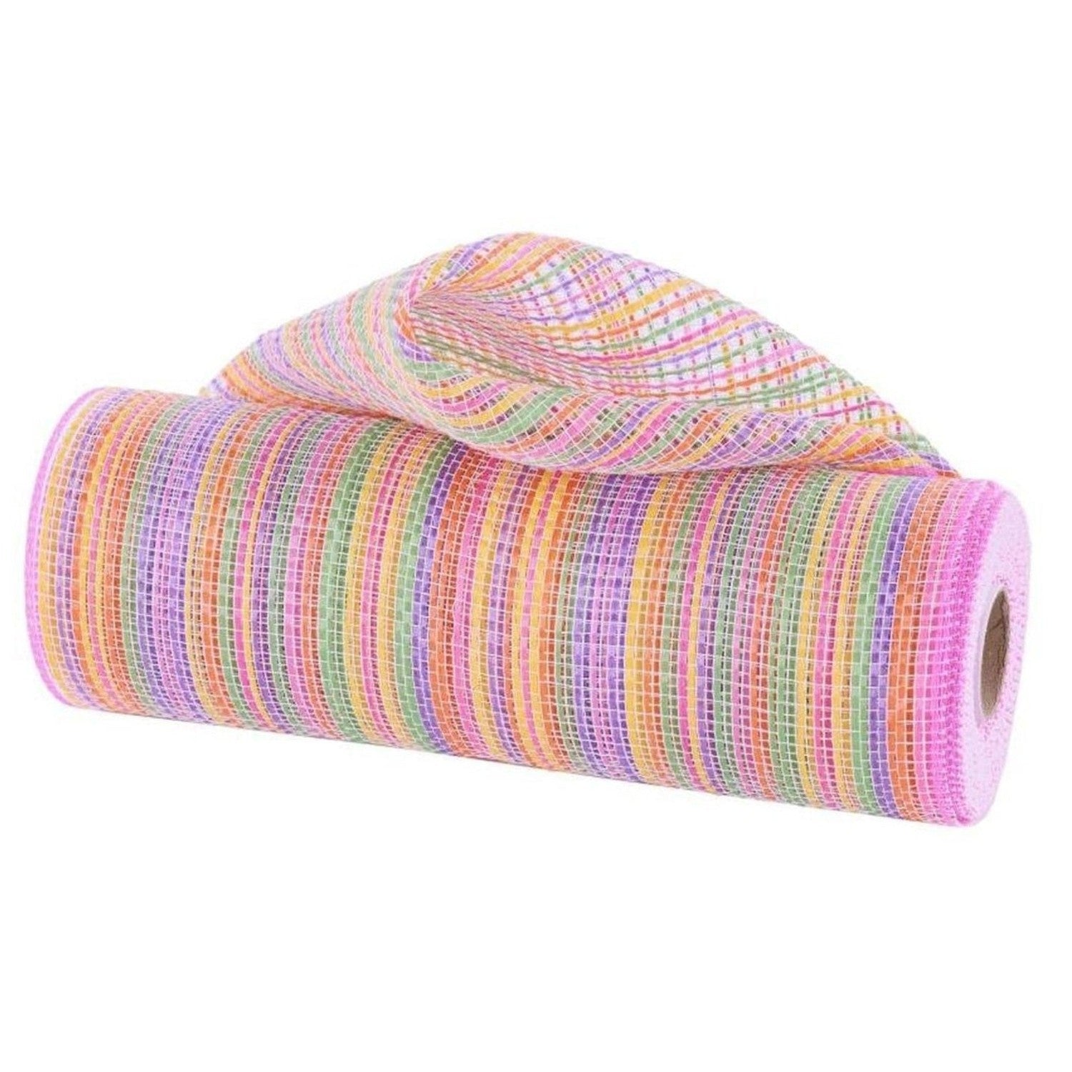 10" Vertical Multicolor Stripe Mesh: Pink/Yellow/Purple