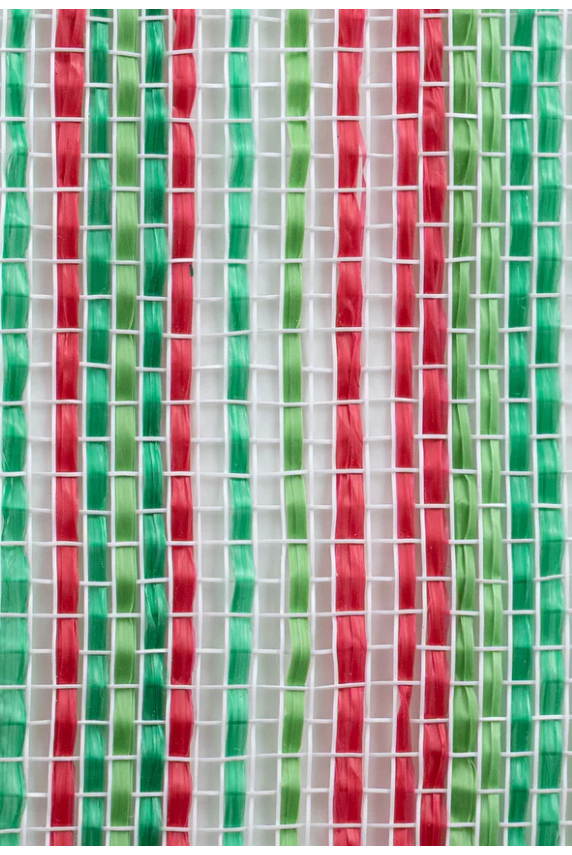 Shop For 10" Vertical Multicolor Stripe Mesh: Red/Lime/Emerald/White