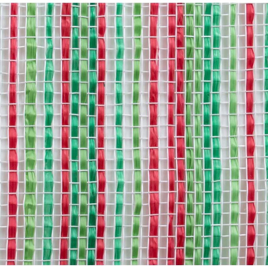 Shop For 10" Vertical Multicolor Stripe Mesh: Red/Lime/Emerald/White