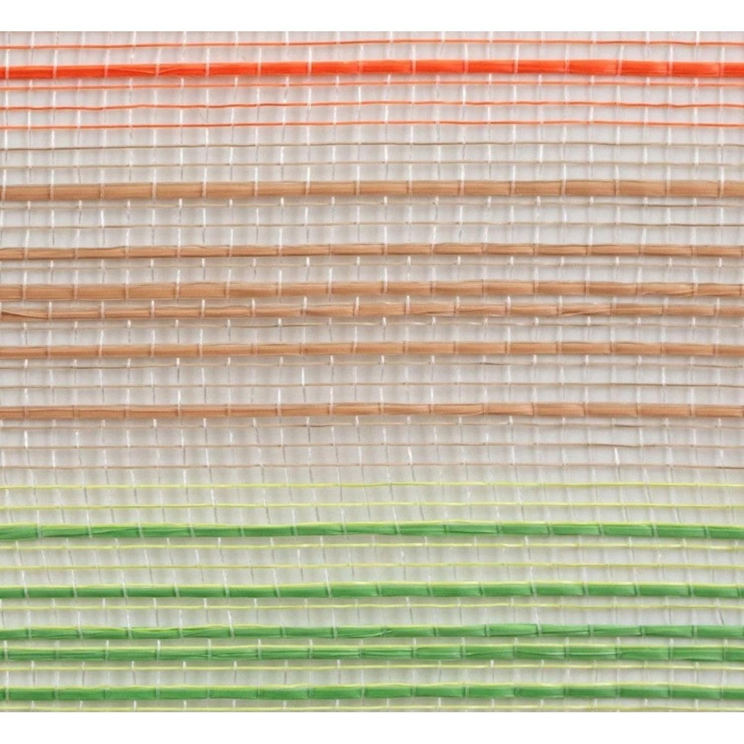 10" Wide Vertical Strip Mesh: Lime, Natural & Orange (10 Yards)