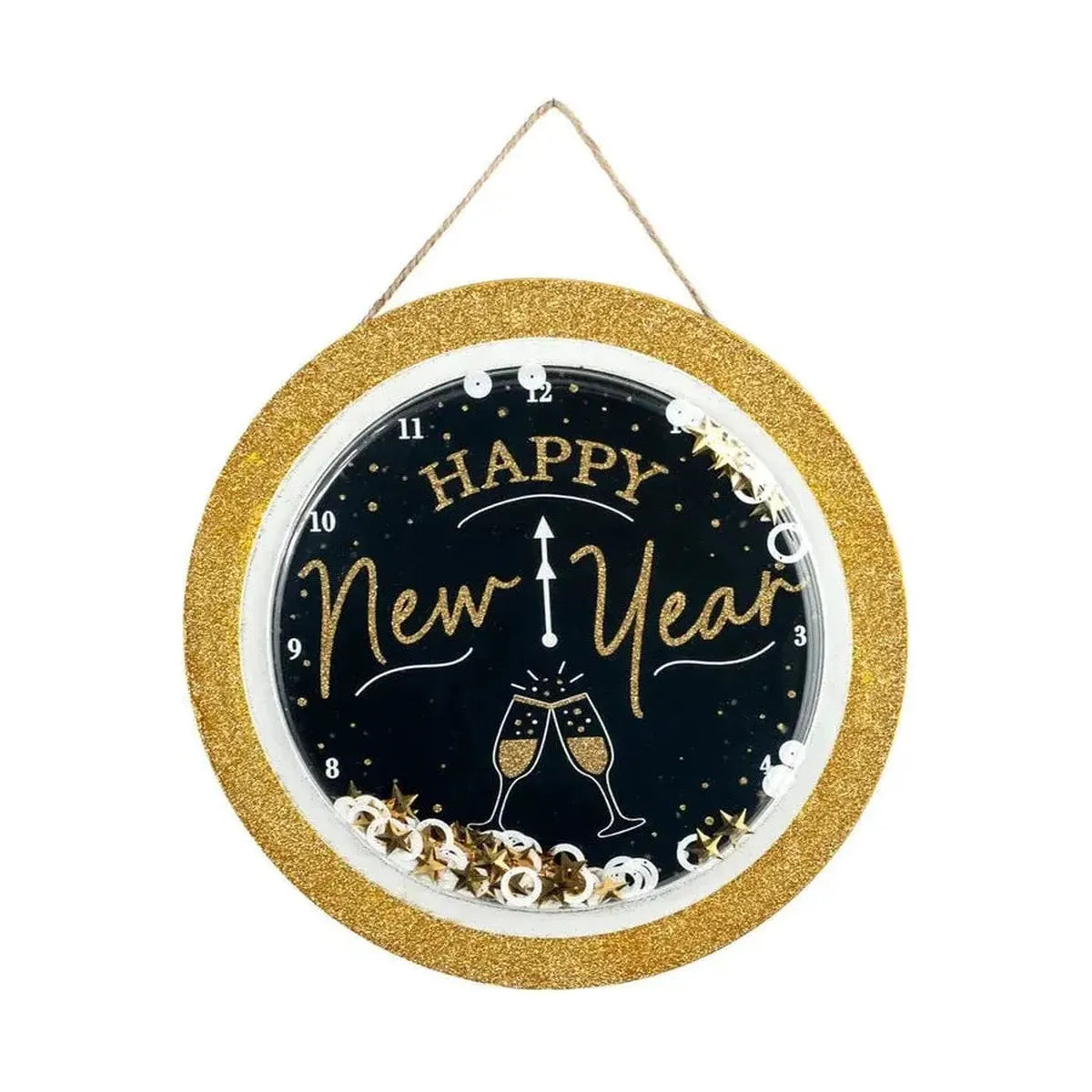 Shop For 10" Wooden Round Sign: Happy New Year Globe