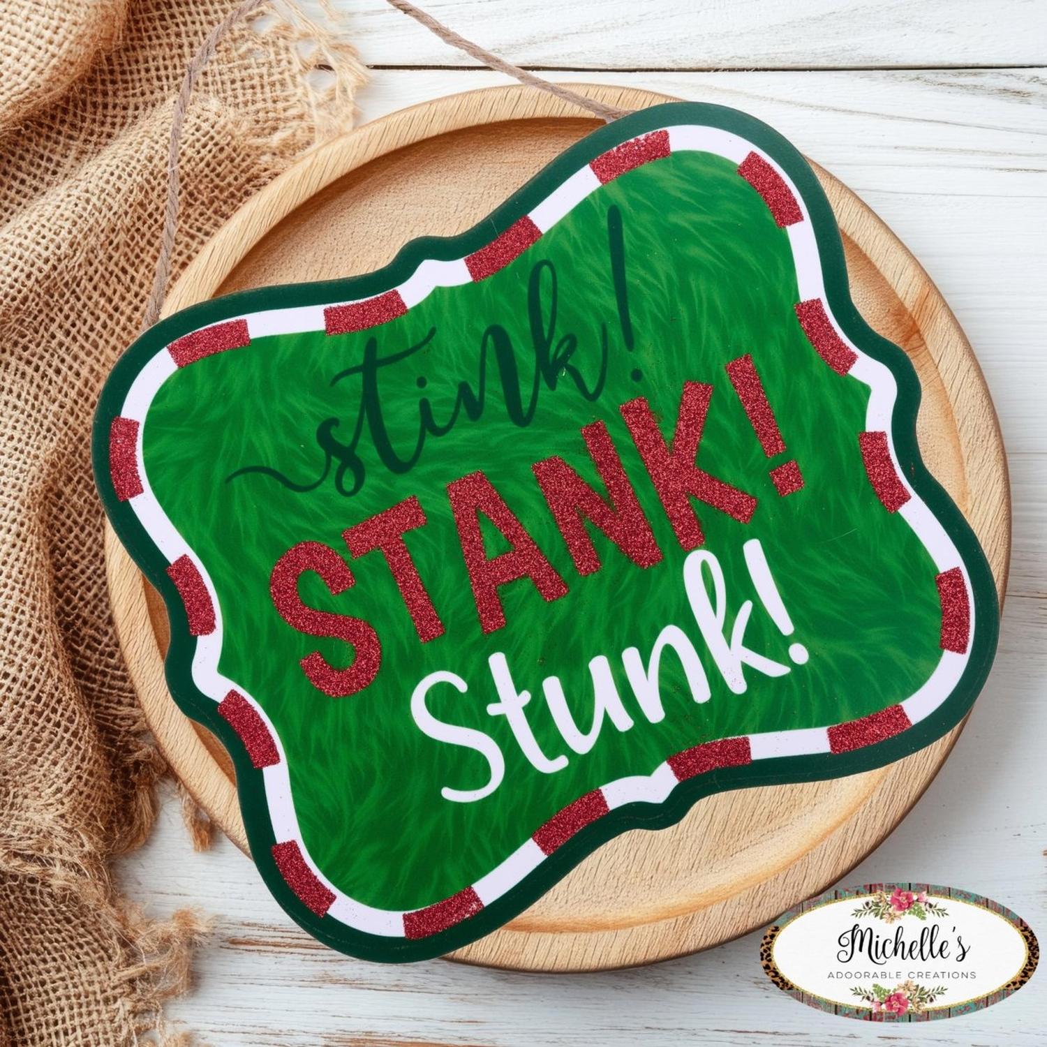 Shop For 10" Wooden Sign: Emerald Stink Stank Stunk