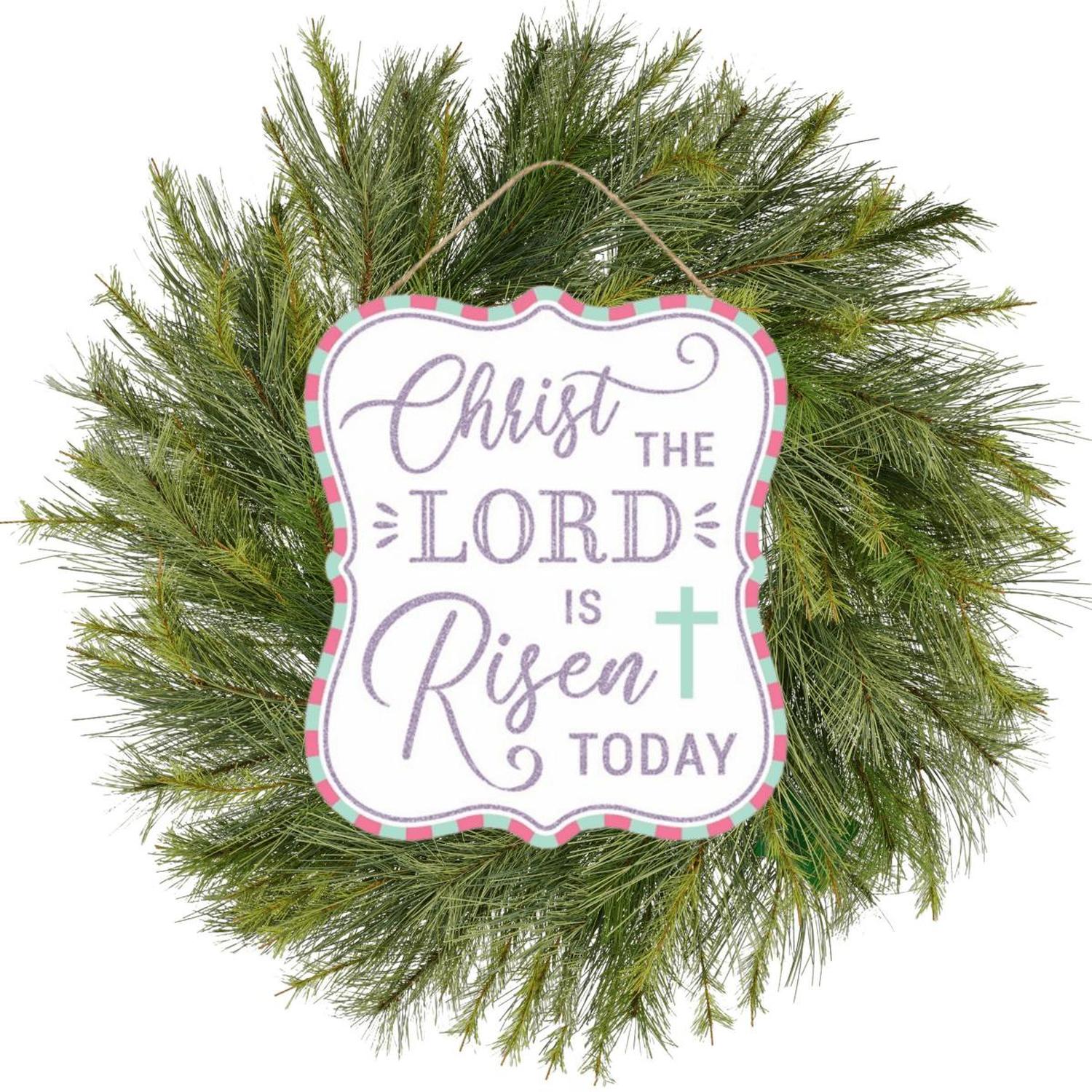 Shop For 10" Wooden Sign: Glitter The Lord Risen