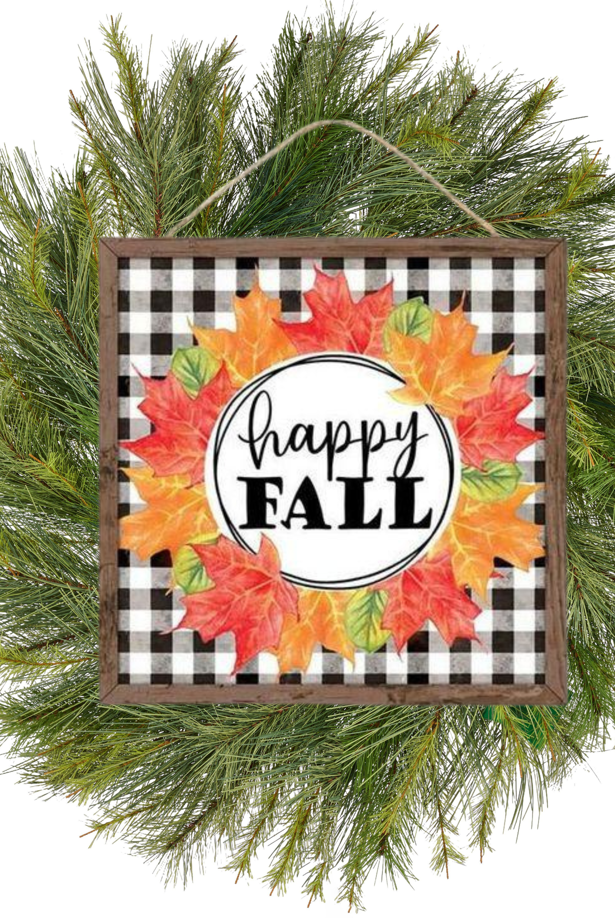 Shop For 10" Wooden Sign: Happy Fall Leaf