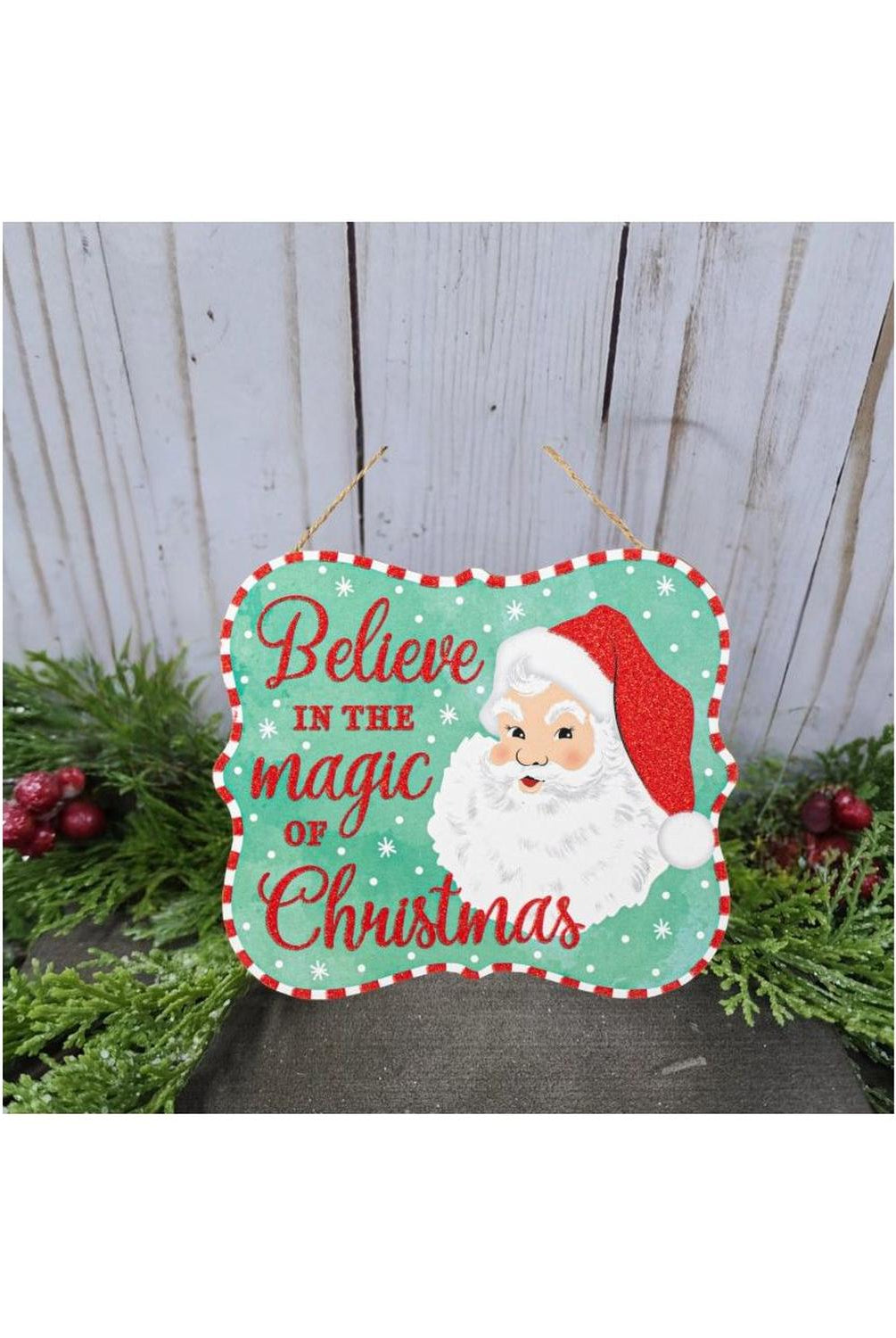 10" Wooden Sign: Magic of Christmas (Mint)