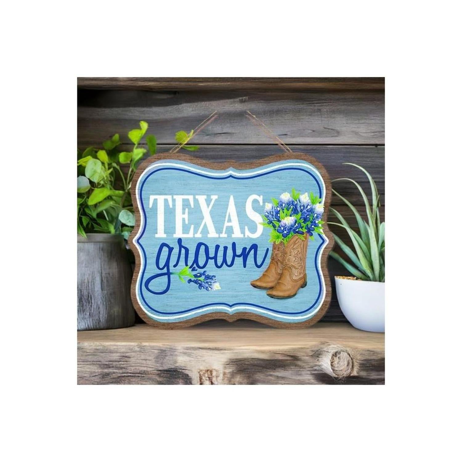 Shop For 10" Wooden Sign: Texas Grown Sign at Michelle's aDOORable Creations
