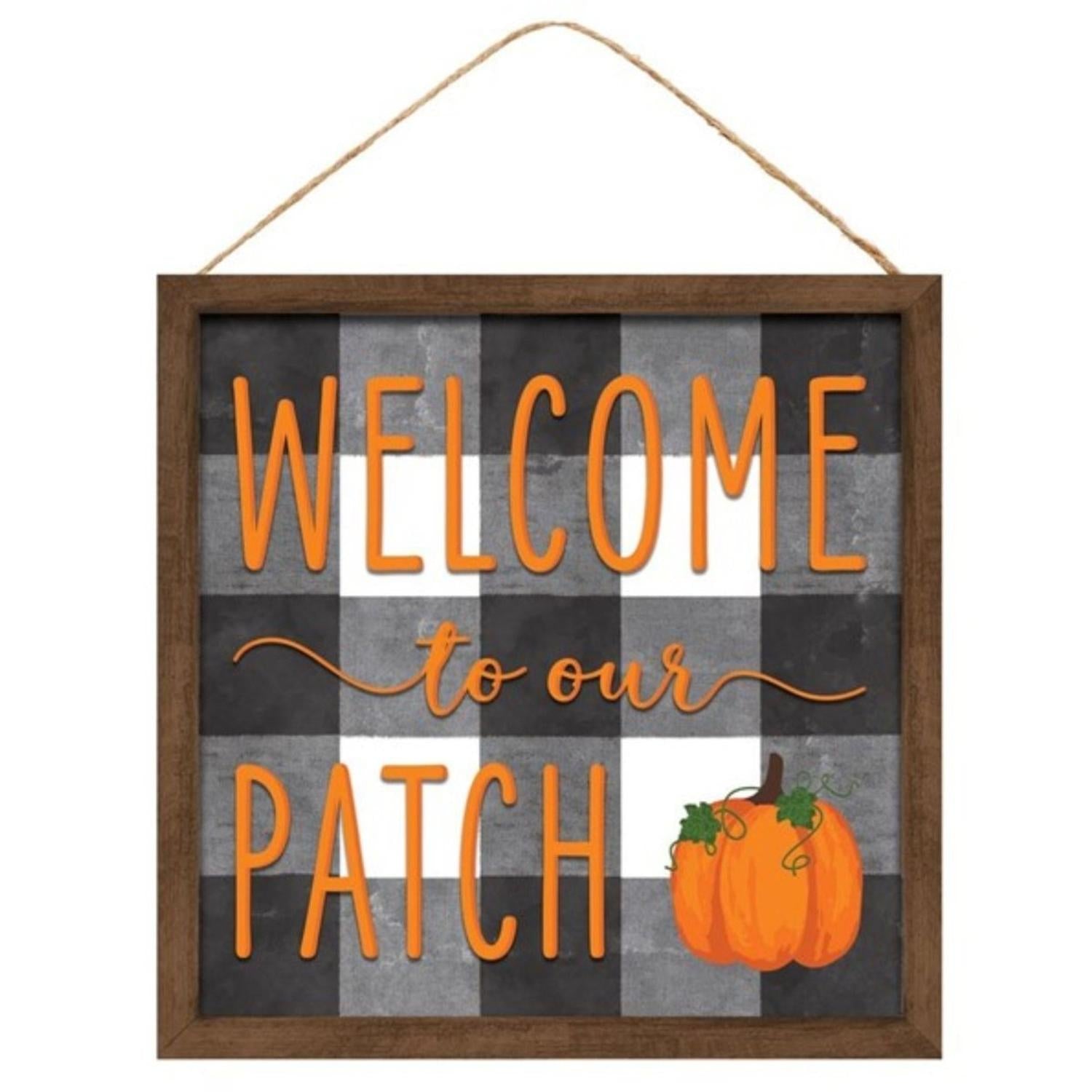 Shop For 10" Wooden Sign: Welcome To Our Patch