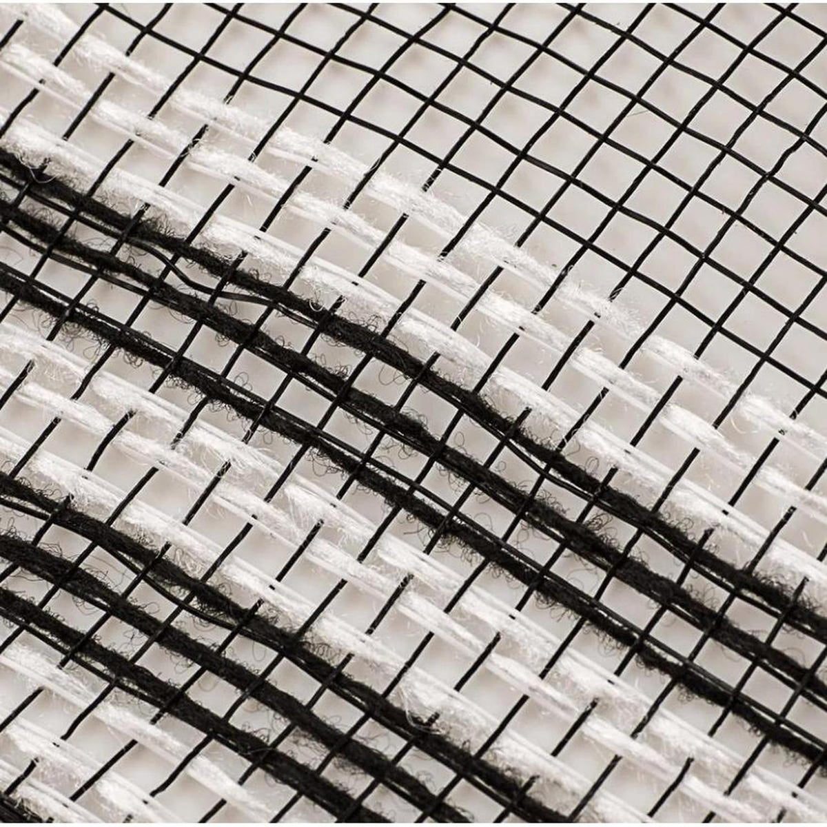 Shop For 10.25" Border Stripe Faux Jute Mesh Ribbon: Black/White (10 Yards)