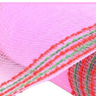 Shop For 10.25" Drift Border Mesh Ribbon: Pink/Red (10 Yards)