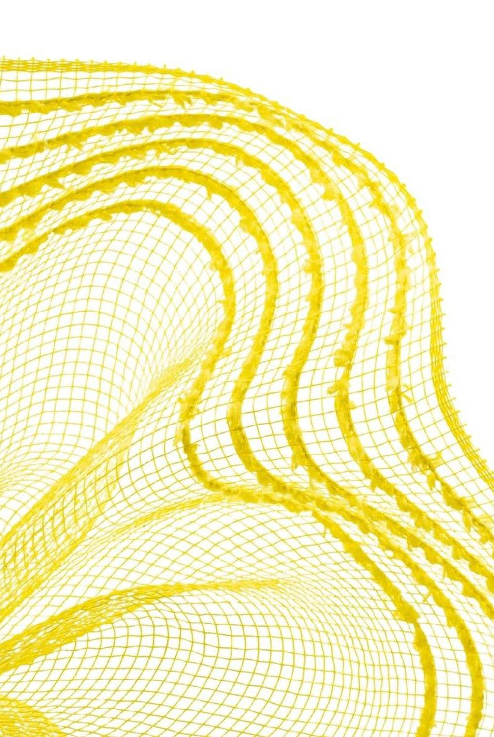 10.25" Drift Border Mesh Ribbon: Yellow (10 Yards)