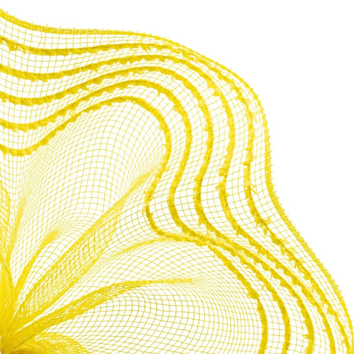 Shop For 10.25" Drift Border Mesh Ribbon: Yellow (10 Yards) at Michelle's aDOORable Creations