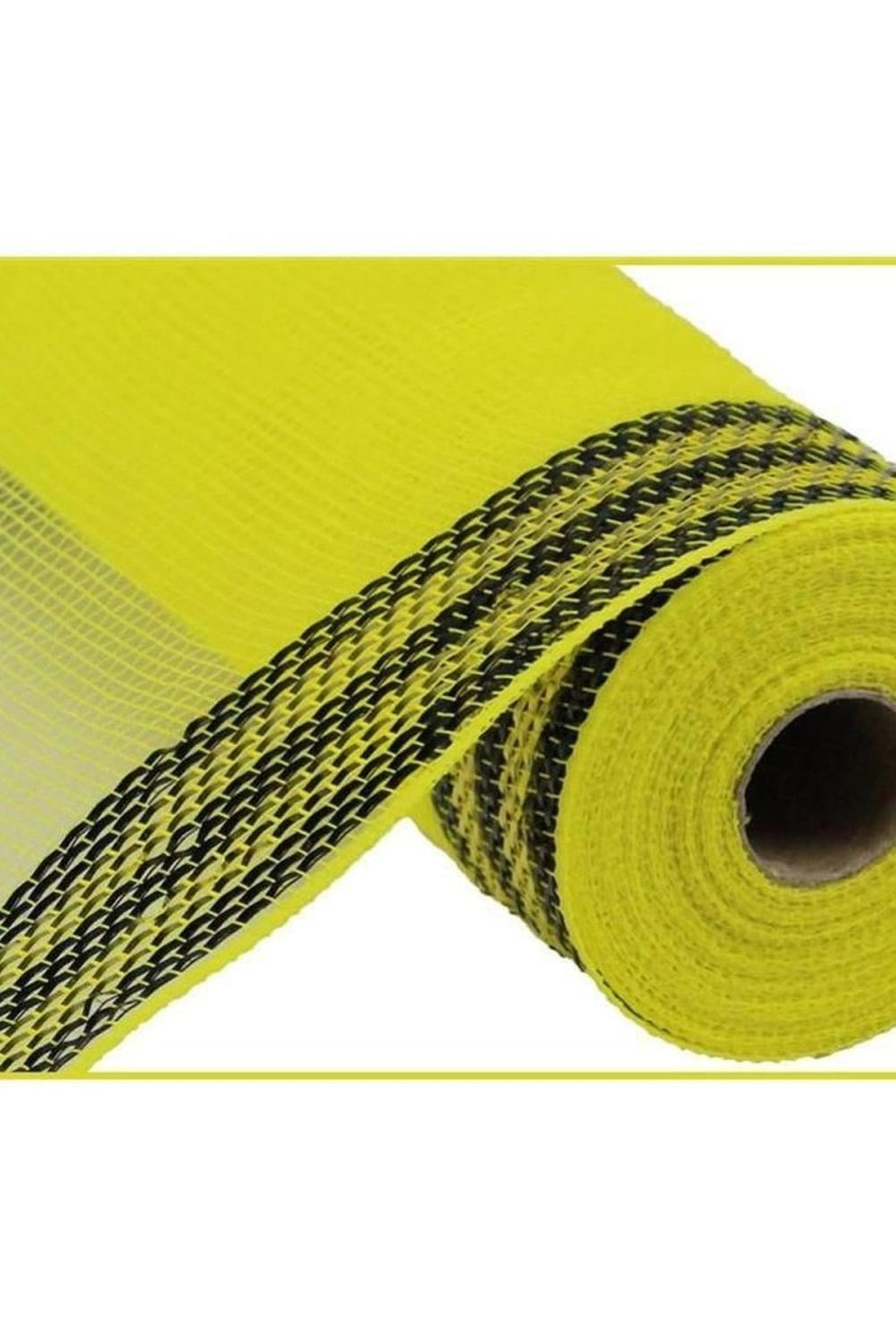 Shop For 10.5" Border Stripe Metallic Mesh Ribbon: Yellow/Black (10 Yards)