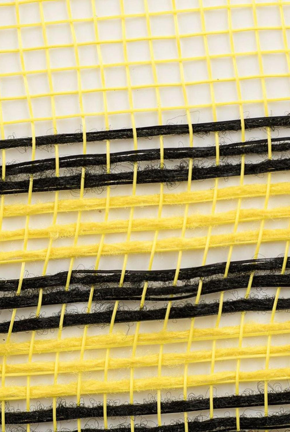 10.5" Border Stripe Metallic Mesh Ribbon: Yellow/Black (10 Yards)