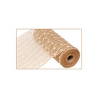 Shop For 10.5" Cotton Ball Poly Jute Mesh Ribbon: Natural White (10 Yards)