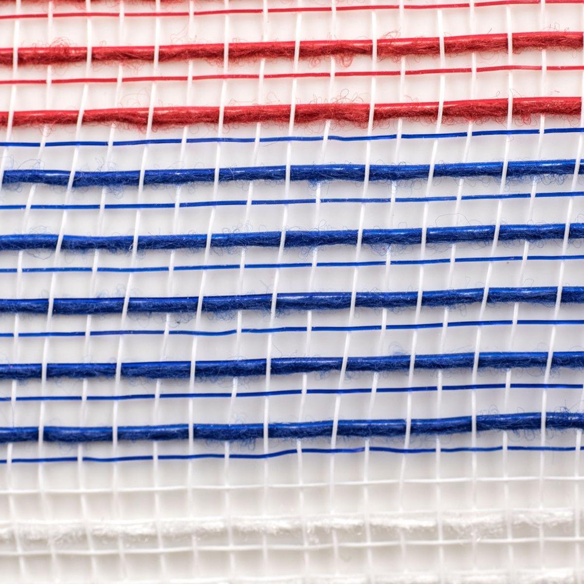 Shop For 10.5" Faux Jute Stripe Mesh Ribbon: Red, White & Blue (10 Yards) at Michelle's aDOORable Creations