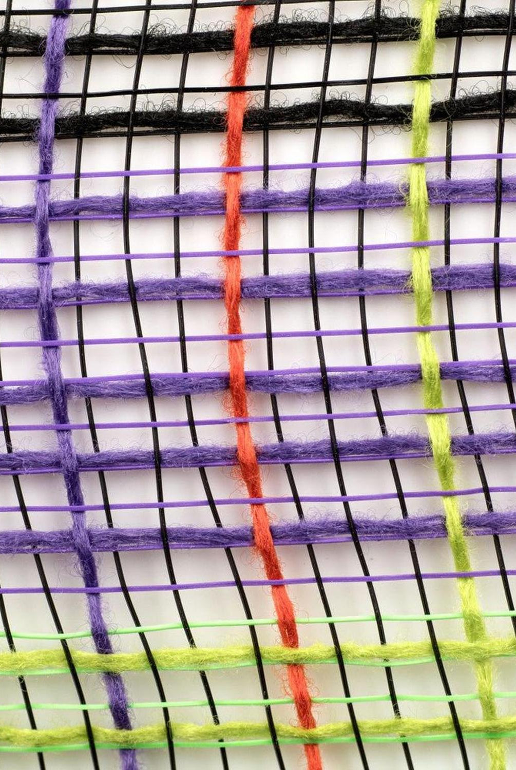 10.5" Faux Jute Wide Stripe Mesh Ribbon: Orange/Purple/Green/Black (10 Yards)