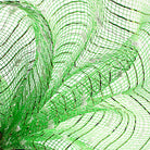 Shop For 10.5" Metallic Cotton Ball Mesh Ribbon: Lime Green/White (10 Yards) at Michelle's aDOORable Creations