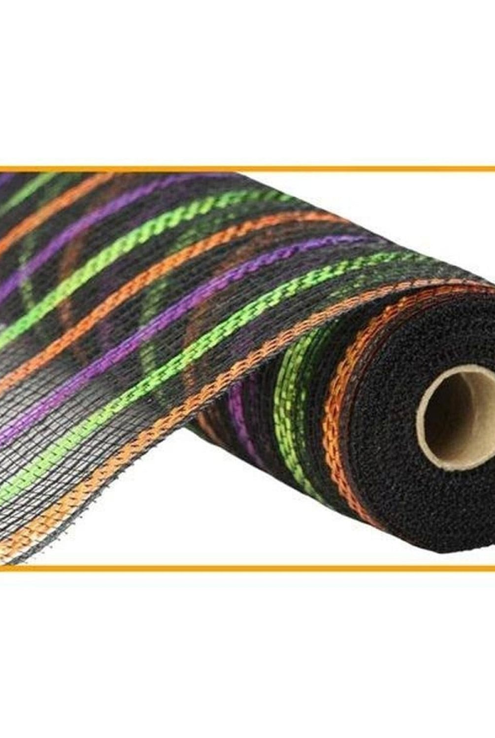 Shop For 10.5" Metallic Poly Faux Jute Mesh Ribbon: Black/Orange/Purple/Lime (10 Yards)
