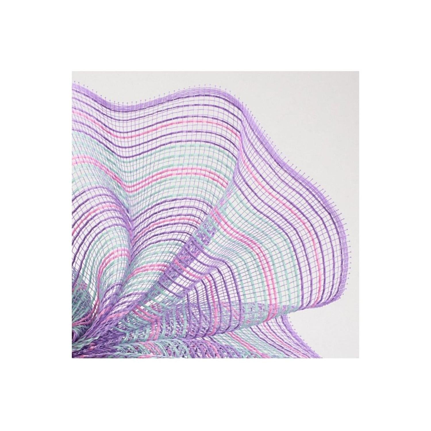 Shop For 10.5" Mini Stripe Mesh Ribbon: Lavender (10 Yards)