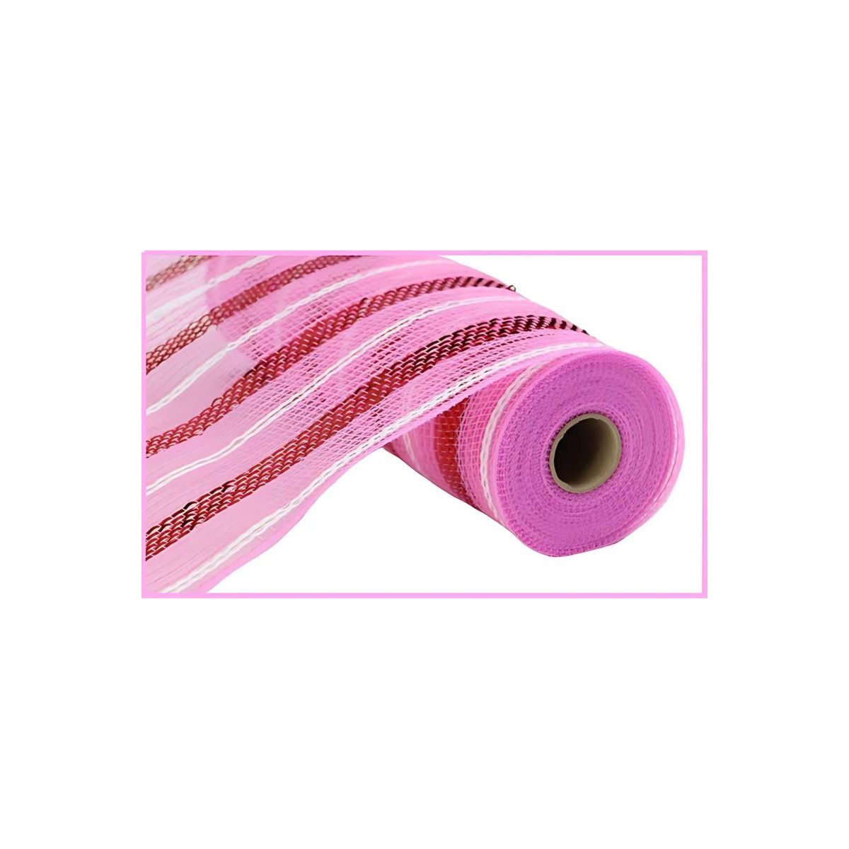 Shop For 10.5" Poly Faux Jute Metallic Mesh Ribbon: Pink/Red (10 Yards)