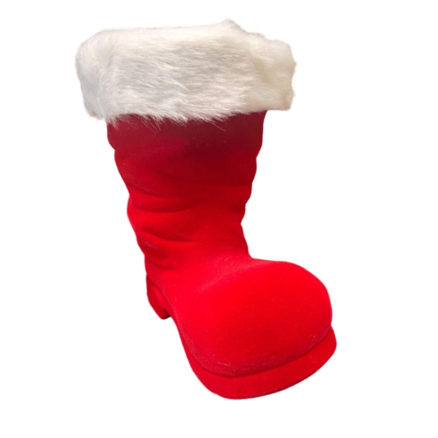 10.5" Red Flocked Boot