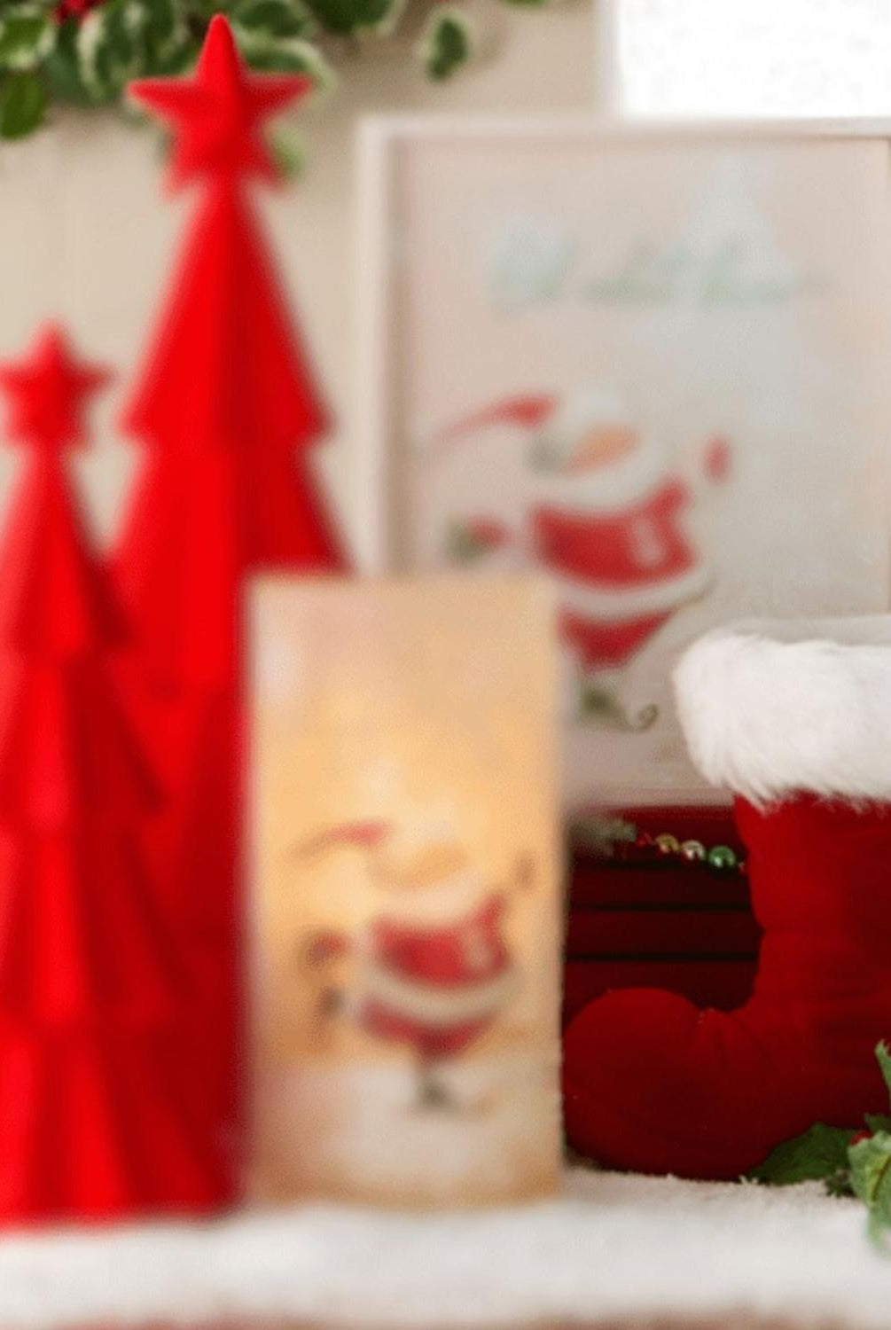 10.5" Red Flocked Boot