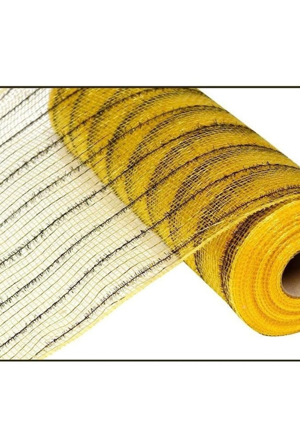 Shop For 10.5" Tinsel Foil Deco Poly Mesh Ribbon: Gold & Black