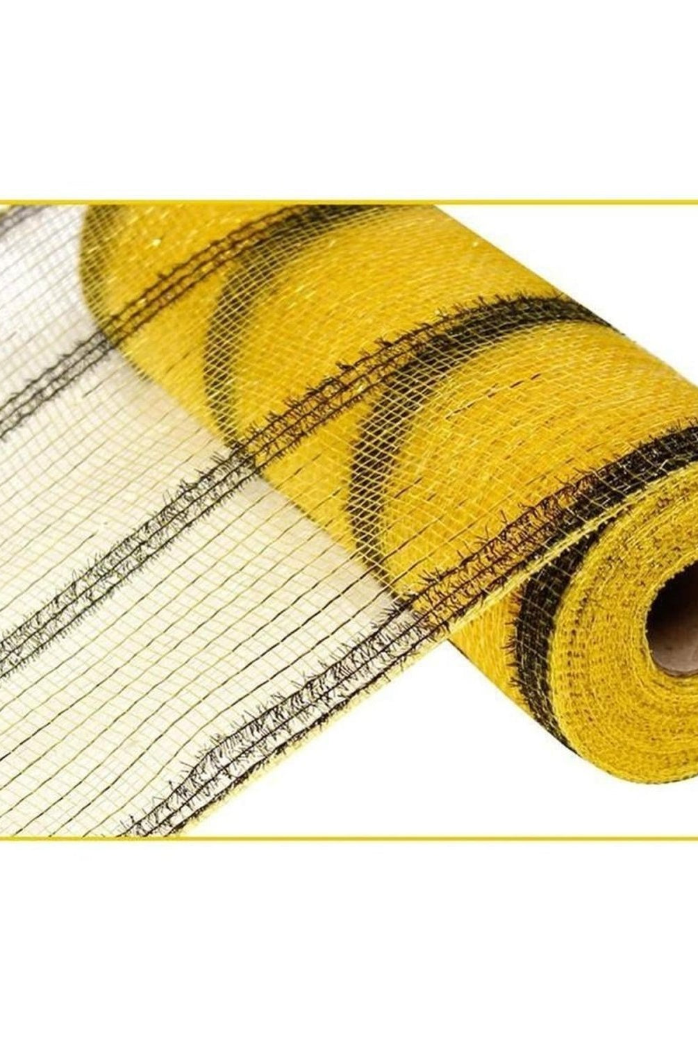 Shop For 10.5" Wide Tinsel Foil Deco Poly Mesh Ribbon: Gold & Black