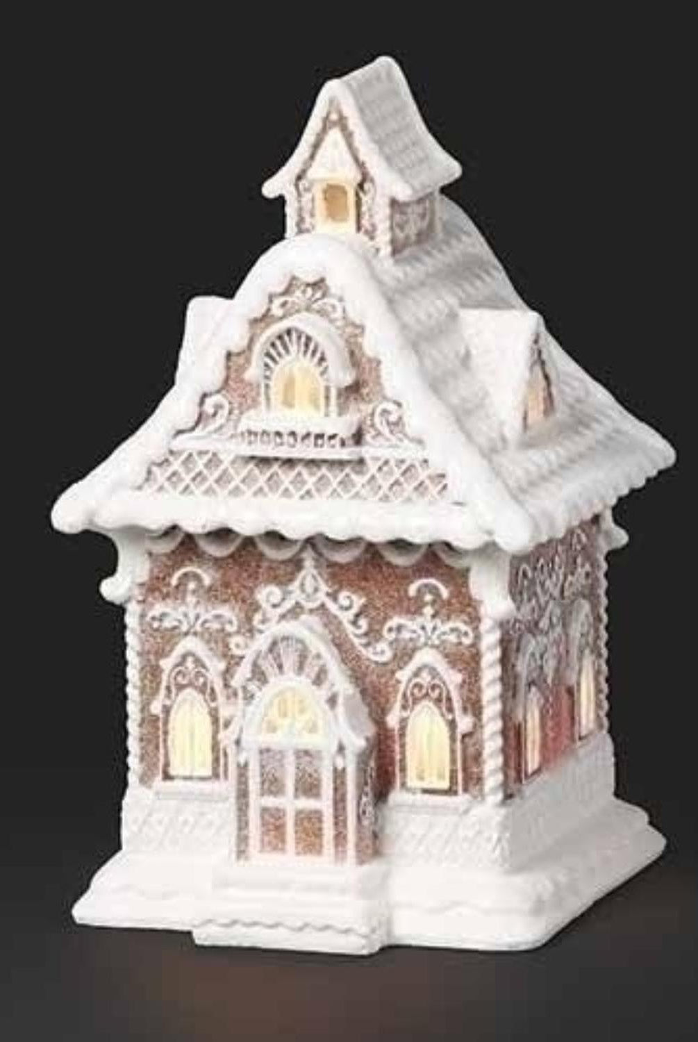 10.5in Lighted Gingerbread House Figurine