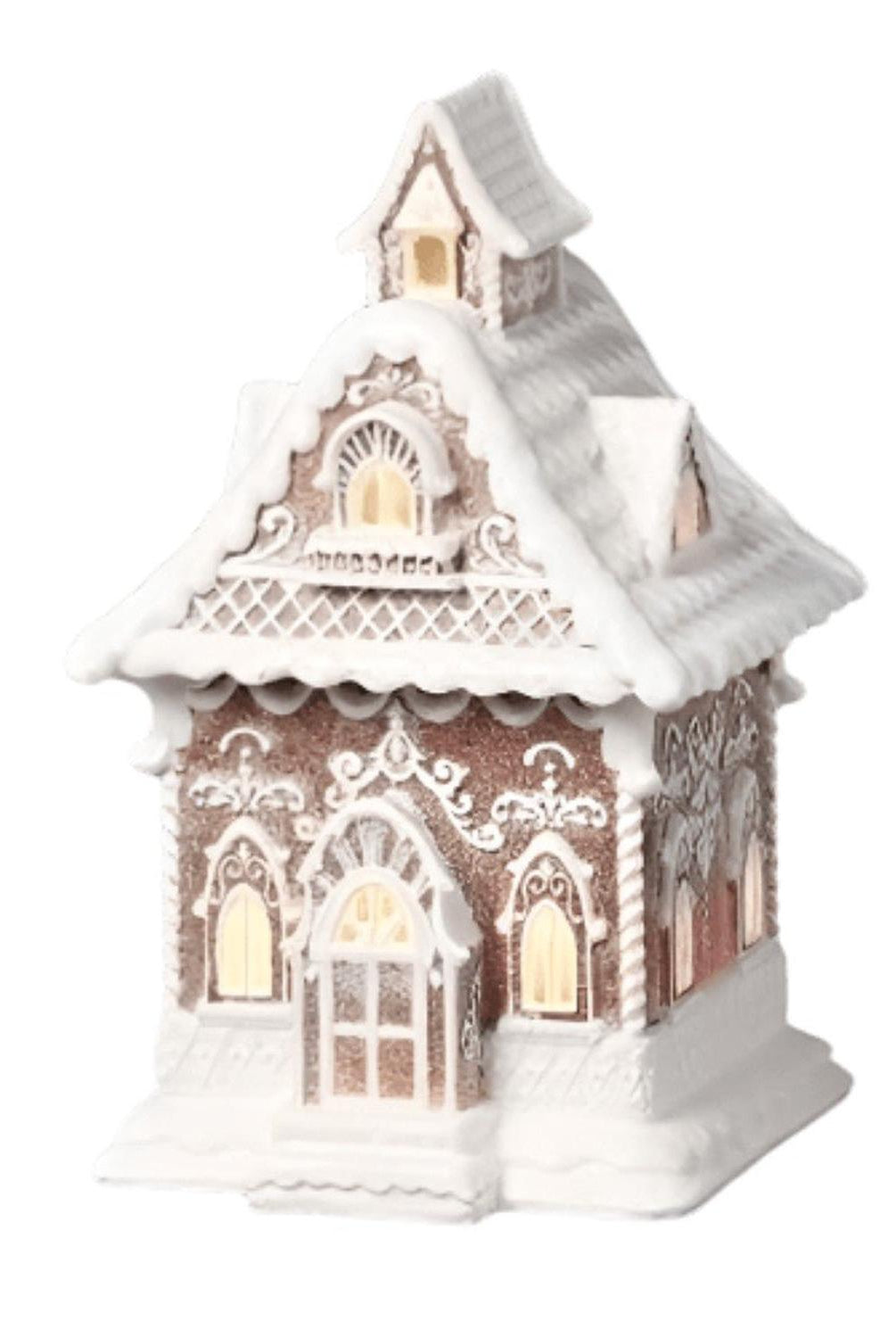 10.5in Lighted Gingerbread House Figurine