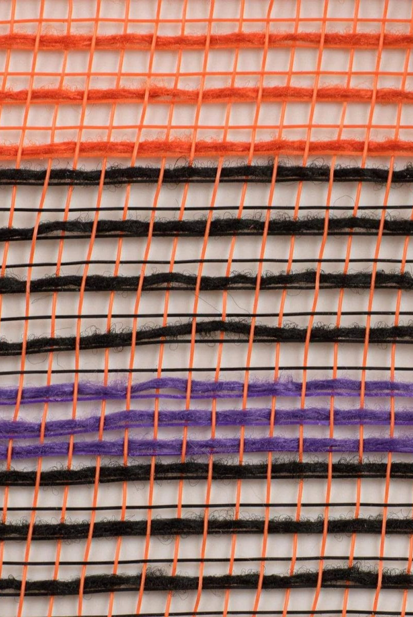 Shop For 10in Bold Stripe Fabric Mesh: Orange, Black, Purple (10 Yards)