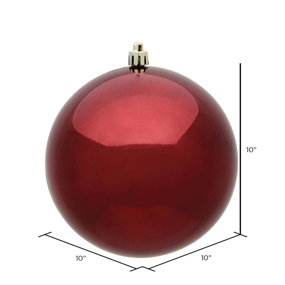 Shop For 10in Burgundy Shiny Christmas Ball Ornament
