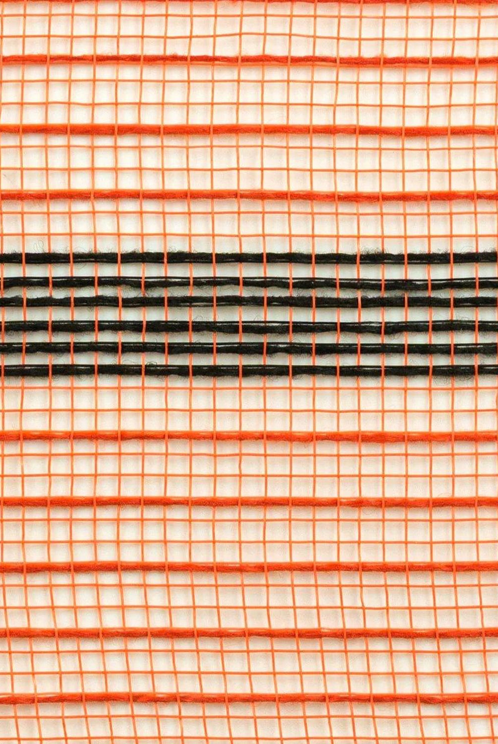 Shop For 10in Faux Jute Striped Mesh: Orange & Black (10 Yards)