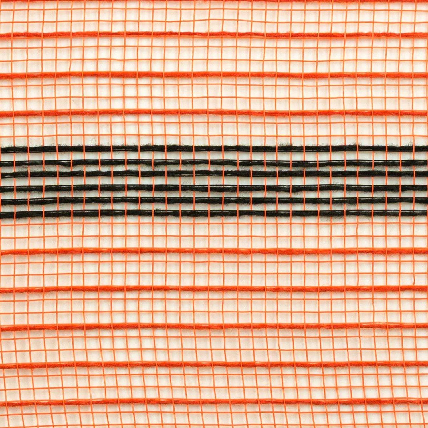 Shop For 10in Faux Jute Striped Mesh: Orange & Black (10 Yards)