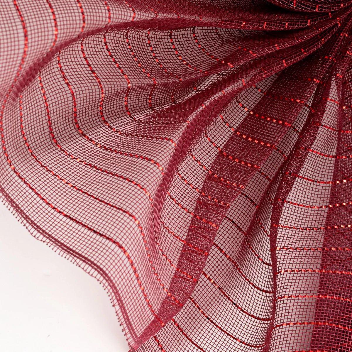 Shop For 10in Fine Weave Metallic Mesh: Burgundy/Red (10 Yards)