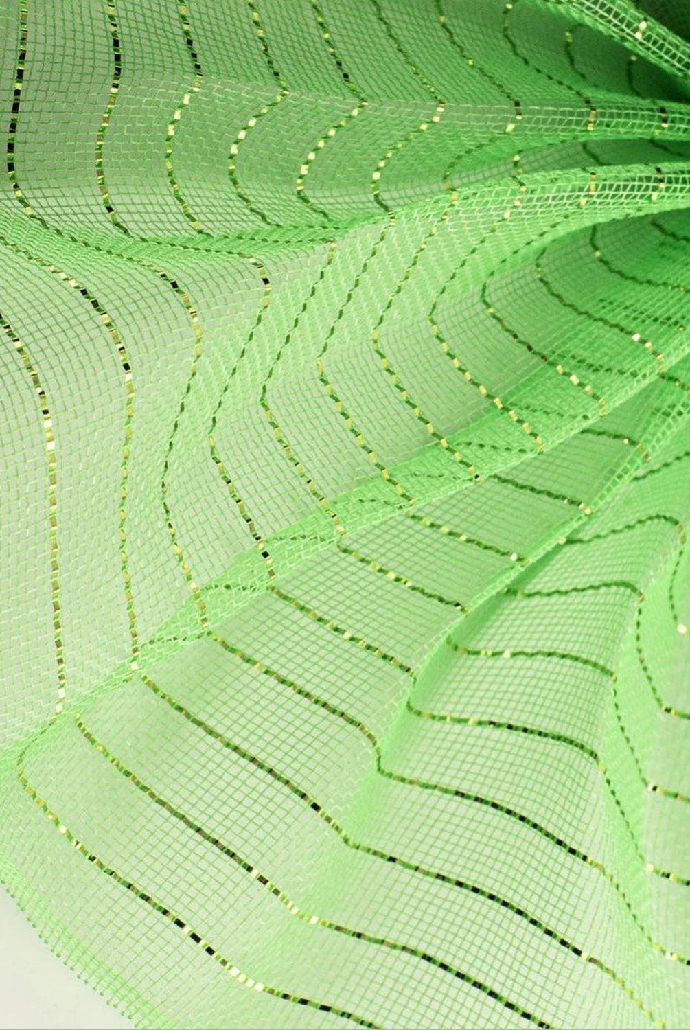 Shop For 10in Fine Weave Metallic Mesh: Lime Green (10 Yards)