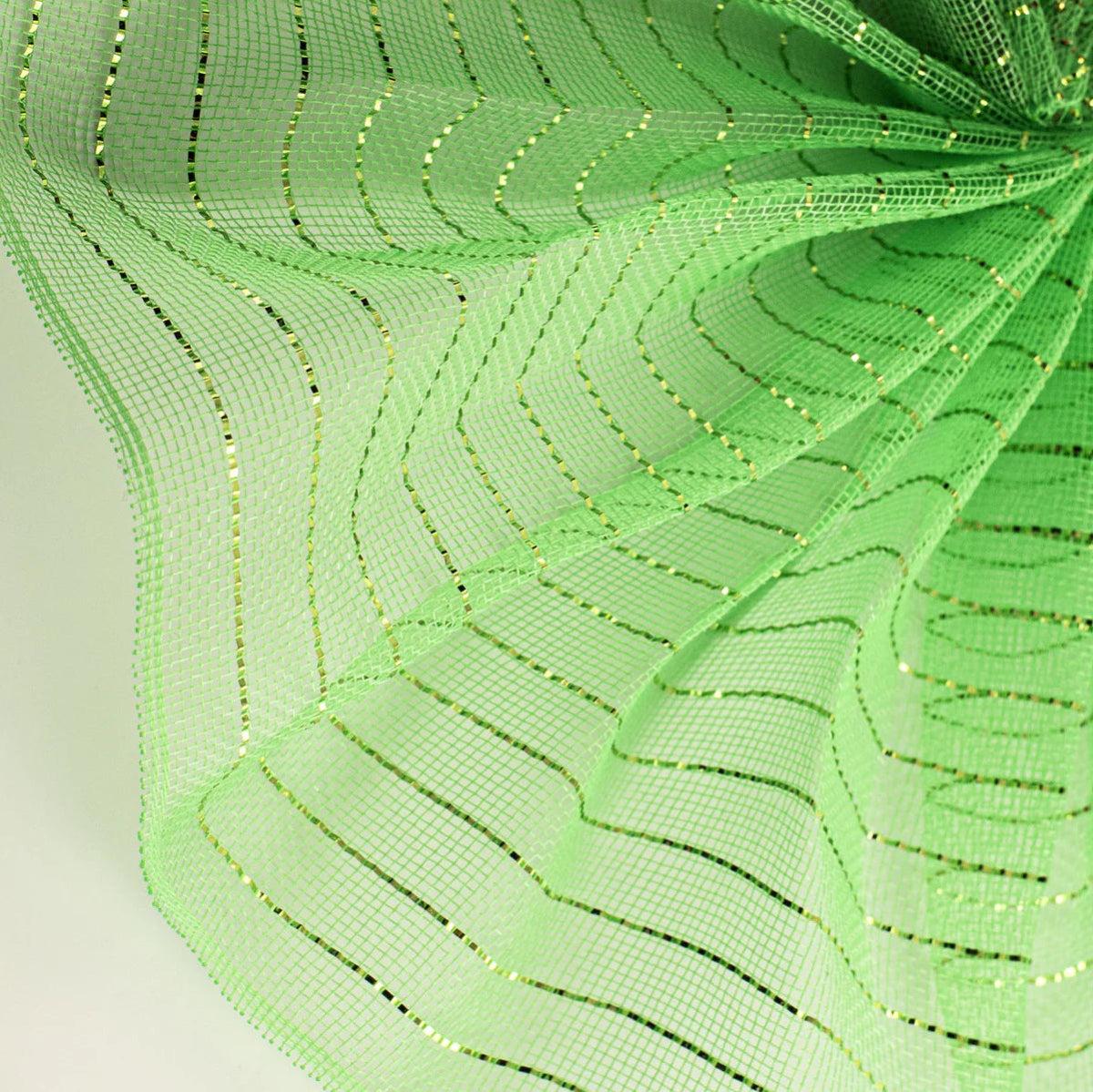 Shop For 10in Fine Weave Metallic Mesh: Lime Green (10 Yards)