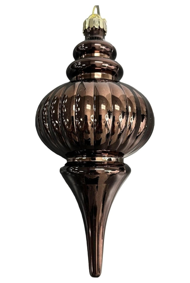 Shop For 10in Metallic Finial Ornament: Brown