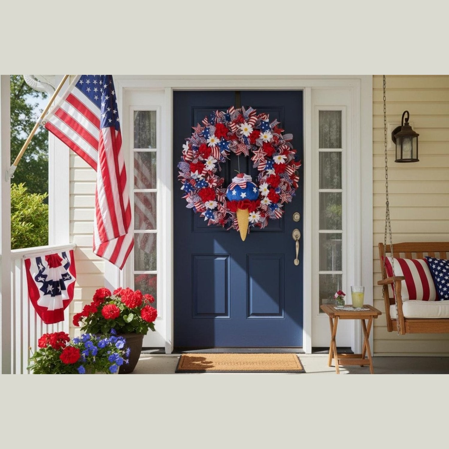 Shop For 10in Patriotic Ice Cream Cone Ornament